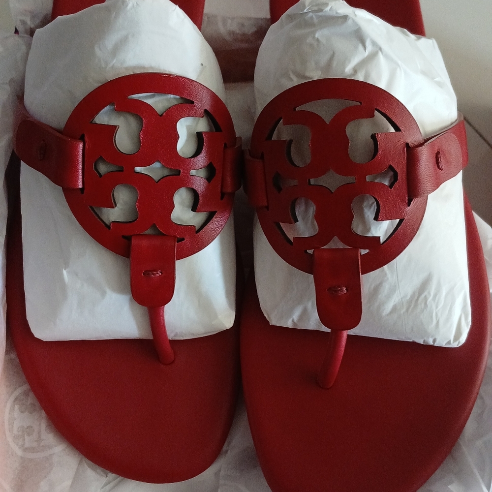 Authentic Tory Burch Size 8 And 7 Miller With Box Made In Brazil